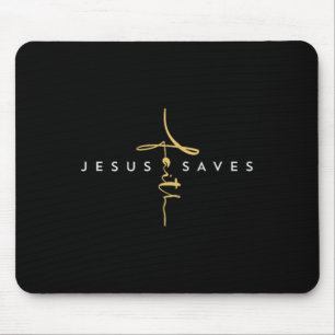 Jesus Saves Faith Cross Christ Religious Jesus Sav Mouse Pad