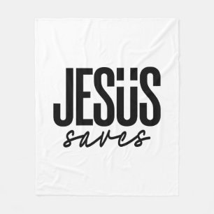 JESUS SAVES FLEECE BLANKET