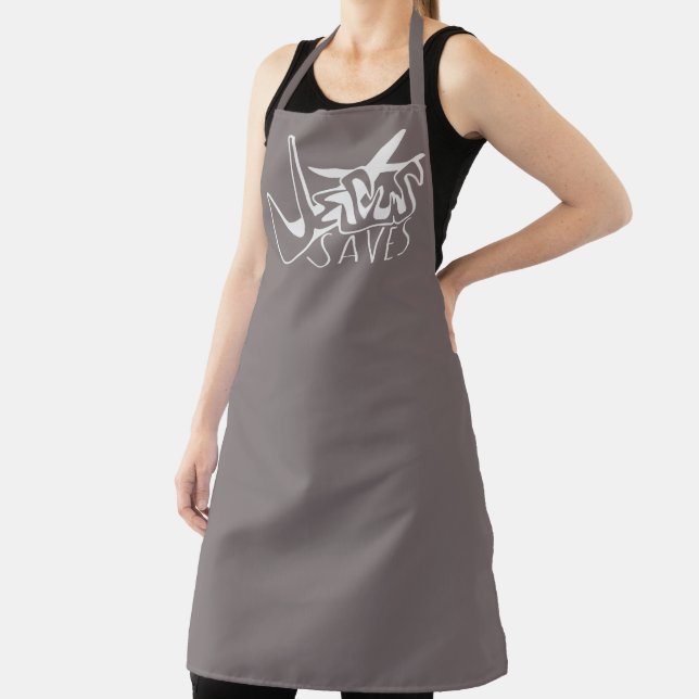 JESUS SAVES GRAFFITI CHRISTIAN APRON (Insitu)