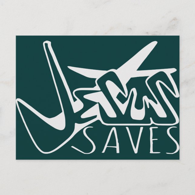 JESUS SAVES GRAFFITI  POSTCARD (Front)