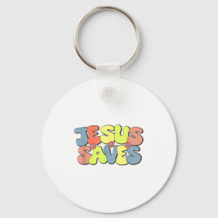 Jesus Saves - Hipe Flower Child Style Key Ring