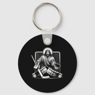 Jesus Saves Hockey Goalie Christian  Key Ring