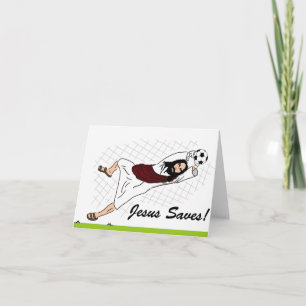 'Jesus Saves!' Holiday Greetings Card