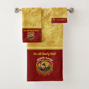Jesus Saves: Hope Springs from His Presence Bath Towel Set