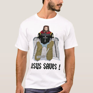 Jesus Saves Ice Hockey T-Shirt