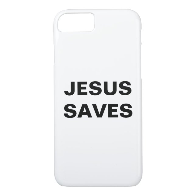 "Jesus Saves" Inspirational  Case-Mate iPhone Case (Back)