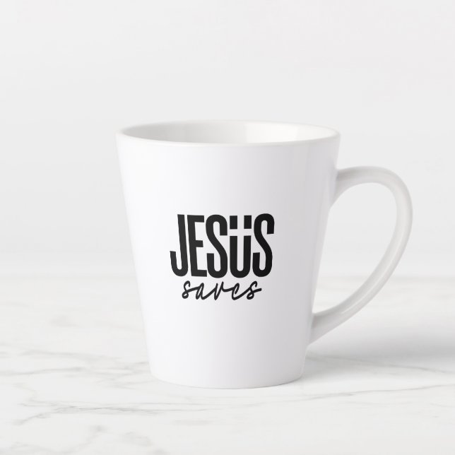 JESUS SAVES LATTE MUG (Right)