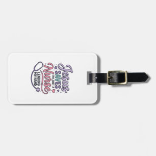 Jesus Saves Nurse Faith Shirt Design_1 Luggage Tag