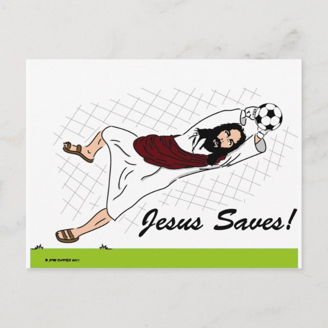 JESUS SAVES! POSTCARD (Front)