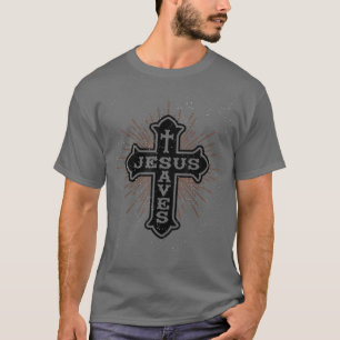 Jesus Saves Religious Holy Christian Cross Crucifi T-Shirt