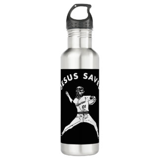 Jesus Saves Shirt Religious Christian Faith Baseba 710 Ml Water Bottle