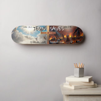 Jesus Saves Skateboard