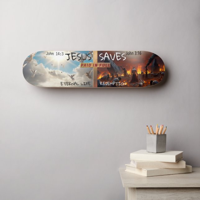 Jesus Saves Skateboard (Wall Art (Horz))