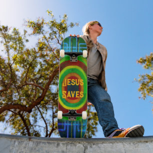 Jesus Saves Skateboard