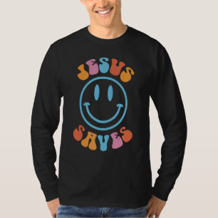 Jesus Saves Smile Face Preppy Aesthetic Trendy Cos T-Shirt