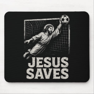 Jesus Saves - Soccer Goalie Christian Inspirationa Mouse Pad