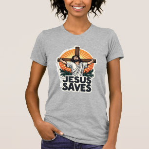 Jesus Saves Vintage Engraving Faith Shirt (1)