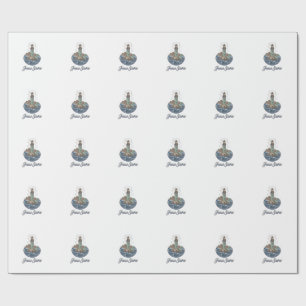 Jesus Saves Vintage Lighthouse Christian Shirt_1 Wrapping Paper