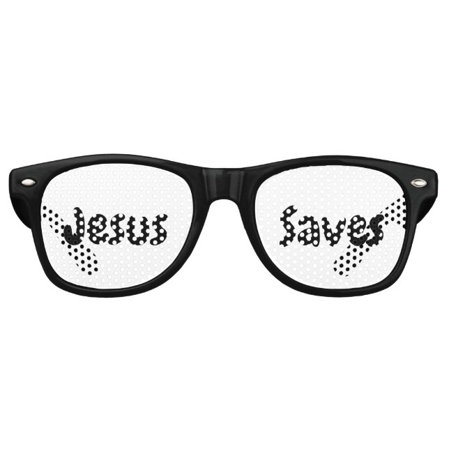 Jesus Saves - We Just Help You Find Him Retro Sunglasses (Front)
