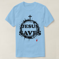 Jesus Saves with Cross and Crown of Thorns