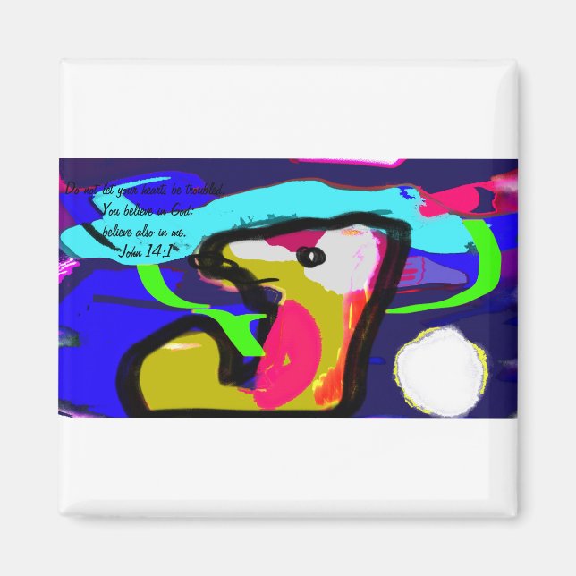 jesus say dont worry  magnet (Front)