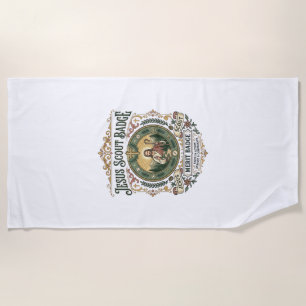 Jesus Scout Badge Merit Badge Jesus Scout Badge Me Beach Towel