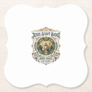 Jesus Scout Badge Merit Badge Jesus Scout Badge Me Paper Coaster