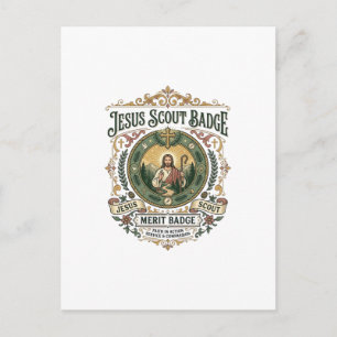 Jesus Scout Badge Merit Badge Jesus Scout Badge Me Postcard