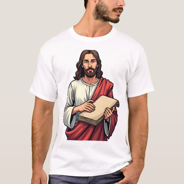 Jesus Scroll Scripture Vintage Engraving Tee 2 (Front)
