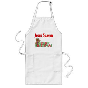 Jesus Season Gingerbread Man Customise It Long Apron