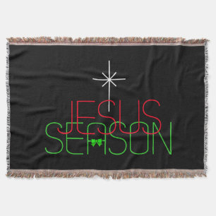 Jesus Season Throw Blanket