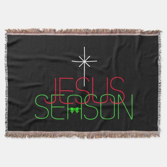 Jesus Season Throw Blanket (Front)