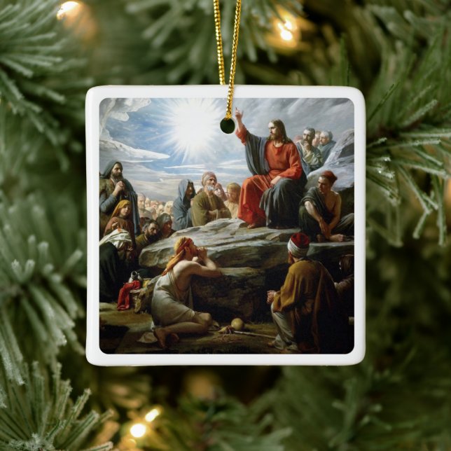 Jesus, Sermon on the Mount, Ceramic Ornament (Tree)