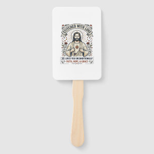 Jesus Sewing Quilting Shirt Christian Graphic_1 Hand Fan