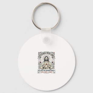 Jesus Sewing Quilting Shirt Christian Graphic_1 Key Ring
