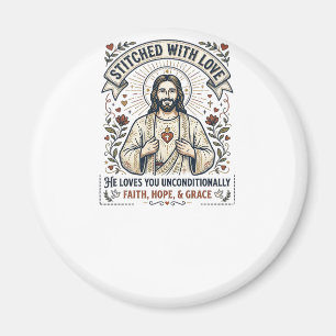 Jesus Sewing Quilting Shirt Christian Graphic_1 Magnet