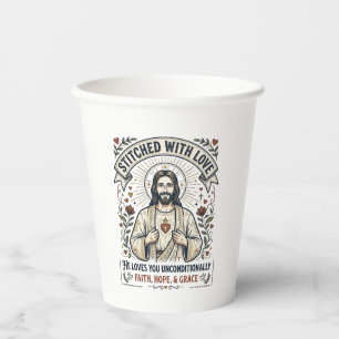 Jesus Sewing Quilting Shirt Christian Graphic_1 Paper Cups