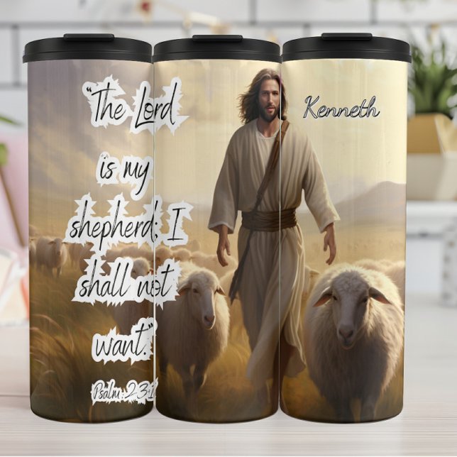 Jesus: Shepherd, Peace, Unfailing Love Thermal Tumbler (Creator Uploaded)