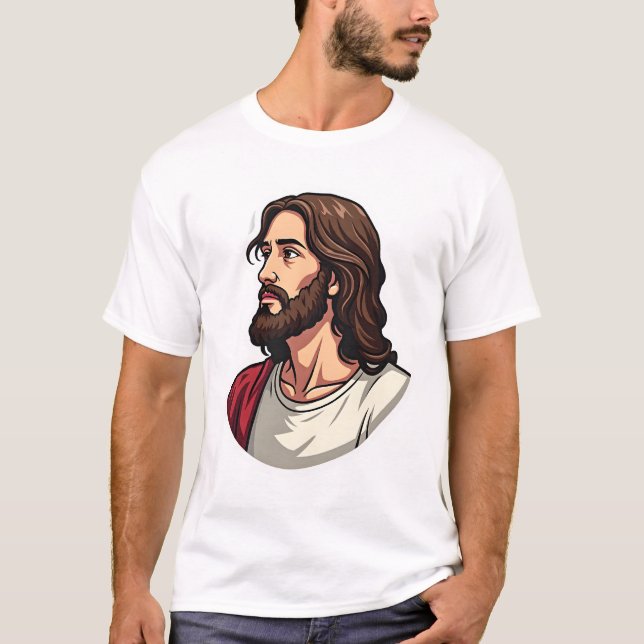 Jesus Side Profile Vintage Engraving Tee 2 (Front)