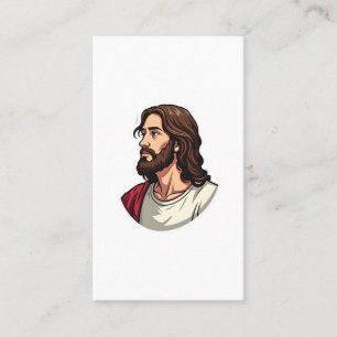 Jesus Side Profile Vintage Engraving Tee 2 Business Card