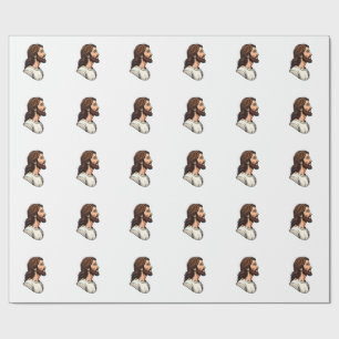 Jesus Side Profile Vintage Engraving Tee 2 Wrapping Paper