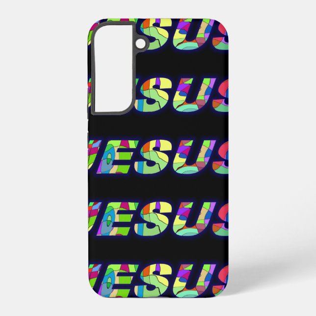 Jesus Sign In Multi Colours Samsung Galaxy S22+ Case (Back)