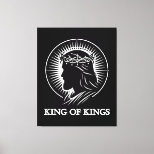 Jesus silhouette King of kings Canvas Print