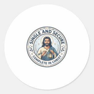 Jesus Singleness Waiting Season Shirt Faith Based Classic Round Sticker