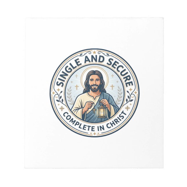 Jesus Singleness Waiting Season Shirt Faith Based  Notepad (Front)