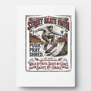 Jesus Skate Longboard Shirt Christian Plaque