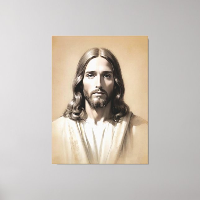 Jesus sketch 6 canvas print (Front)