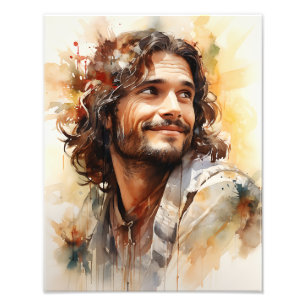 Jesus Smiling Photo Print