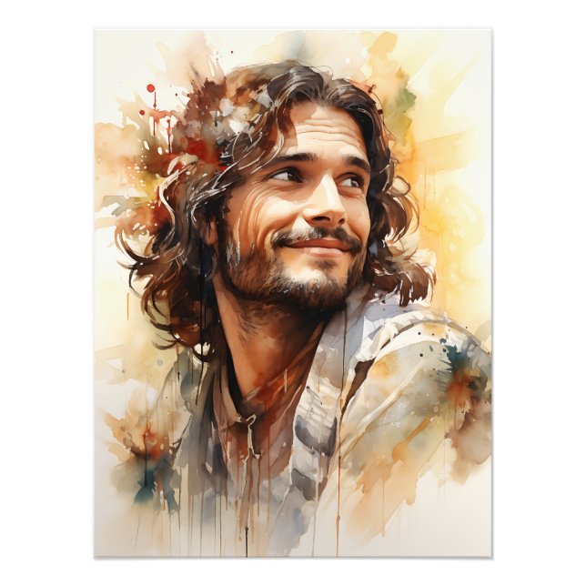 Jesus Smiling Photo Print (Front)
