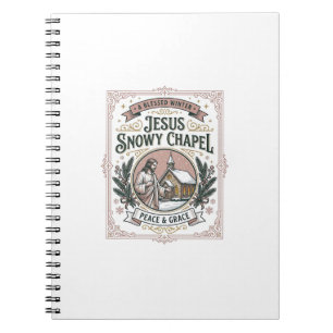 Jesus Snowy Chapel Jesus Snowy Chapel Christian Fa Notebook